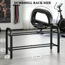 Dumbbell Rack, 2-Tier Adjustable Weight Rack - Multi-color - View 5