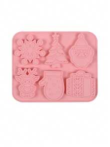 1pc Creative Reindeer Christmas Shaped Chocolate Silicone Mold Jelly Pudding Baking Dessert Cake Decoration Mold - Multicolor - View 14