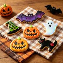 Multi‑Use 4/5Pcs Halloween Metal Cookie Cutters Set, Food‑Grade Stainless Steel Molds For Biscuit, Fondant, Polymer Clay, Assorted Spooky Shapes For Holiday Baking & Art Craft Projects - View 4