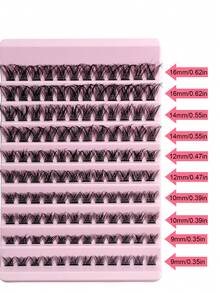 120Pcs D Curl Cluster Lashes Fluffy Wispy Natural Look Lashes,DIY Eyelashes,For Beginners Easy To Use Salon-Quality Long-Lasting False Eyelash - D - View 4