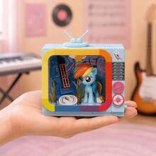 MINISO My Little Pony Retro TV Scene Ornament, 1 Random Design, Music Theme Character Decor For Desk Shelf, Birthday Christmas Gift - Random One - View 6
