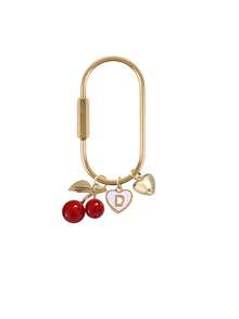 Red Cherry Letter Keychain Bag Pendant,Feature Golden Heart And White Border Letter Heart Pendant,Car Keychain,Bag Accessories,Decorative Pendant - Multicolor - View 19