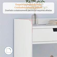 Zapatero De 3 Niveles De Madera Minimalista Estante Estable - Blanco - Ver 7