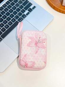 Cute Printed Hard Shell Electronic Organizer Case, Portable Travel Cable Storage Bag, Zipper Pouch For Charger, Earbuds, Power Bank, USB Cord, Small Digital Accessories - Multicolor - View 7