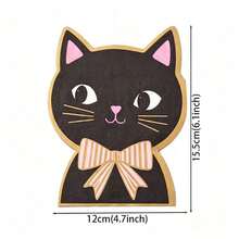 16pcs Black Cat Bowknot Disposable Napkins Halloween Cat Theme Party Decoration Napkins Halloween Party Decoration - Napkins - View 4