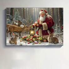 1PC DIY 5D Diamond Painting Kit Santa Claus Pattern - Round Full Drill Diamond Art Mosaic Craft, Home Wall Decor, Unframed - No Frame - View 2