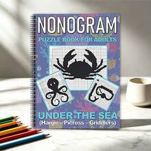 1本 燒腦遊戲 NONOGRAM 數字拼圖繪圖書，適合所有年齡 - 單件 - 查看 3