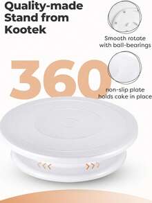 Rotating Cake Turntable, Cake Decorating Set, Cake Decorating Tips And Frosting Tools, Cake Molds, Cream Cake Baking Piping Turntable, Birthday Cake Decorating Turntable, Stainless Steel Spatula And Scraper, Home Cream Cake Tools, Suitable For Baking Cupcakes, Cookies, Muffins, Etc., Complete Kitchen Utensils - Multicolor - View 5