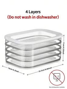 3-Layer And 4-Layer Transparent Leak-Proof Food Storage Container Set, 1pc - Reusable, Airtight, Suitable For Cooked Meat (Note: Hand Wash Only, Not Dishwasher , Dishwasher Option Available, Please Select Correct Product) - Multicolor - View 11
