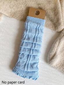 Women's Knitted Leg Warmers, Ruffled Lace Decor Solid Color Y2K Lazy Style Leg Socks, Sweet Preppy Style Leg Cover For Daily Wear - Multicolor - View 11