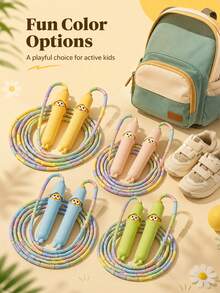Adjustable Knot Jump Rope With Non-Slip Thumb Grip And Color-Coded Beads - Lightweight And Portable Jump Rope Suitable For Gyms, Travel, Beginners, Fitness Workouts, And Professional Training - Multi-Color Design To Suit Different Skill Levels. - Multicolor - View 1
