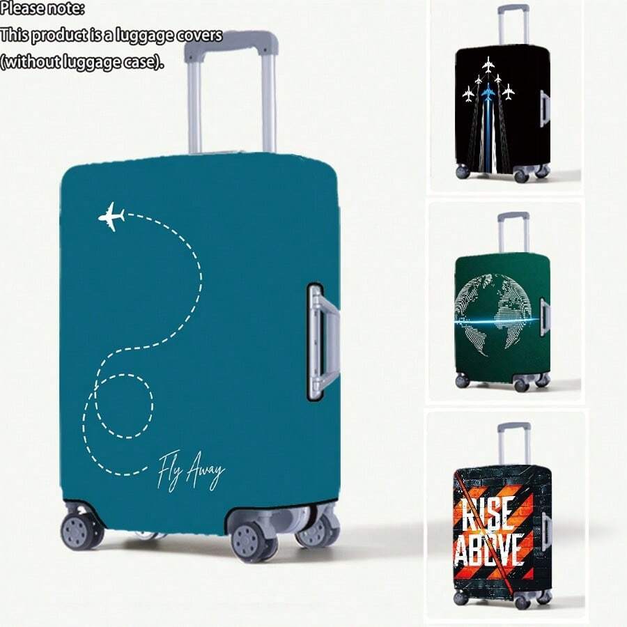 1PC, Flat Print Design, Print Design - No Texture, Accessories Only, Luggage Protective Cover, Does Not Include The Luggage Shown In The Picture, Suitable For 20 To 28 Inch Luggage, Made Of Thick High-Quality Fabric, Essential Accessory For Your Travel And Checked Luggage.