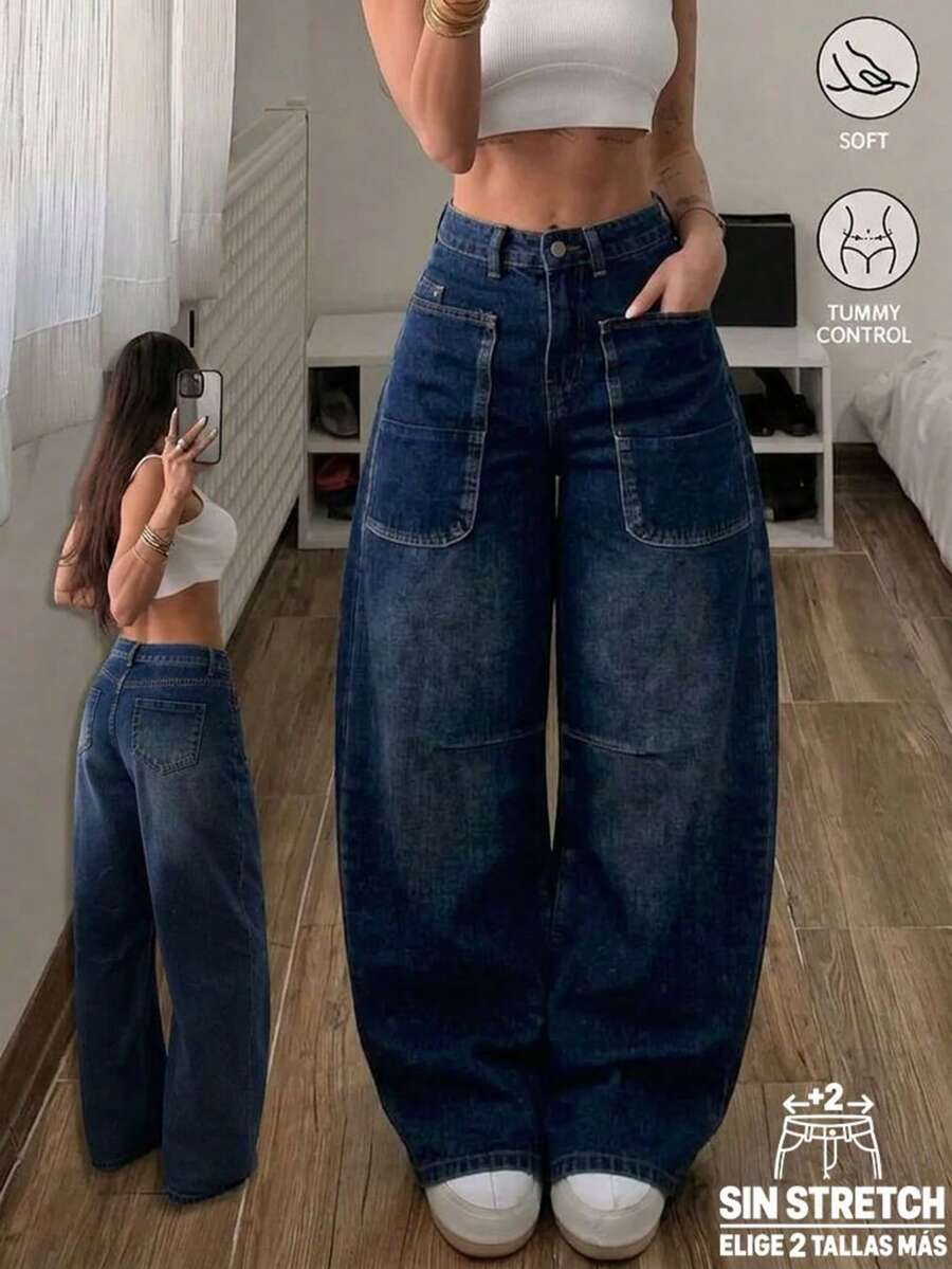 Women Jeans - Dark Wash - View 1