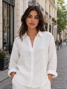 Women Blouses & Shirts - White - View 4