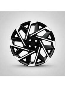 Jogo 4 Calotas Esportiva Aro 15 Universal Bicolor Preto Prata Cubo Padrão Kit 4peças Hb20 Gol Voyage Saveiro  Emblema Adesivo Resinado Grid Parafuso - A - Visão 5