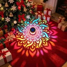 1pc 16-Color Mandala Projection Light, Solar Powered Dual-Use Wall Light, Multiple Dynamic Lighting Effects, Built-In Light Sensor Auto-On At Dusk, Halloween Atmosphere Light, Multi-Function Outdoor Landscape Spotlight, Suitable For Lawn, Garden, Stairs, Ground Decoration - Mandala Downlight - View 5