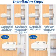 Push Open Door Catches Big 2/4/6 PCS Cabinet Magnetic Push Catches Cupboard Push Latch Touch Open Kitchen Drawer Closer Push Opener For RV Door Damper Large Push To Open Wardrobe Closure - Cupboard Push Latch - View 7
