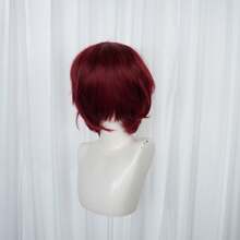 Wig Unisex Medium-Short 12 Inci, Terbuat dari Serat Sintetis Tahan Panas, Cocok untuk Cosplay, Pemakaian Sehari-hari, Foto Pesta, Tersedia dalam Berbagai Warna - MultiWarna - View 23