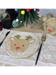 50/20pcs Reindeer Shaped Disposable Paper Napkins, Cute Rudolph Reindeer Face Decorative Napkins, Christmas Holiday Party Table Decor Napkins, Suitable For Christmas Dinner Party, Holiday Decoration Napkins - Multiple Styles - View 6