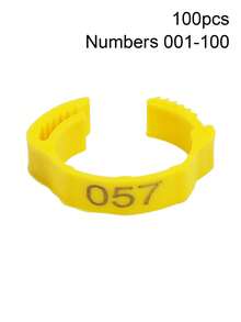 100pcs Red Blue Yellow Adjustable Chicken Foot Rings With Numbers 001-100 Reusable Plastic Identification Leg Bands Clip On Ring For Farm Poultry Chickens Ducks Geese - Multicolor - View 7