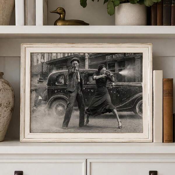 1pc 2D Flat, Vintage Prohibition Photo Printing | Gangster Decoration | Speech Venue Decoration | Mob Poster, Suitable For Bedrooms, Living Rooms, And Study Rooms Wall Arts Posters,NO Frame