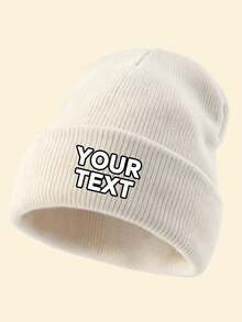 1 buah Topi Musim Dingin Kustom untuk Anak-anak, Topi Rajut DIY dengan Nama dan Foto Kustom, Topi Rajut Lembut dan Hangat untuk Anak Usia 3-8 Tahun, Hadiah Halloween yang Menyenangkan, Topi Tengkorak Hitam dengan Logo - MultiWarna - View 10