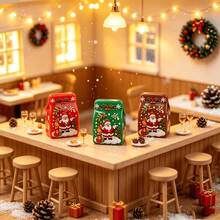 Winter Christmas Theme Miniature Decor, Mini Christmas Reindeer Crystal Ball + Mini Gift Box Resin Ornament, Suitable For Micro Scene Arrangement, Home Decor, Car Interior, Party Decoration, As A Small Gift - Christmas - View 3