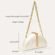CEZIRA Semi-Circular Dome Acrylic Box Evening Bag For Women, Luxury Glamorous Designer Chain Shoulder Bag Clutch, Suitable For Party, Banquet, Wedding - Multicolor - View 10