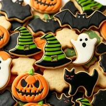 Multi‑Use 4/5Pcs Halloween Metal Cookie Cutters Set, Food‑Grade Stainless Steel Molds For Biscuit, Fondant, Polymer Clay, Assorted Spooky Shapes For Holiday Baking & Art Craft Projects - View 6