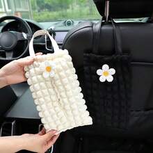 1pc Car Hanging Multi-Function Tissue Bag, Suitable For Front And Rear Seats, Can Be Used As A Tissue Box. - A - View 3