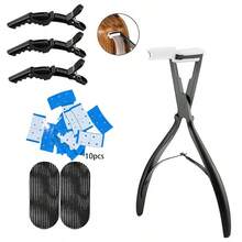 Hair Extension Tape Set, Flat Head Stainless Steel Pliers, Hair Clips, Hair Extension Tape, Styling Tools (1 Set), Halloween - View 2