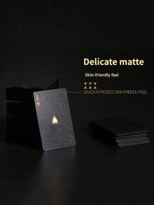 1 Set 54 Stücke bunte Schwarz & Gold Spielkarten, wasserdichte Mehrspieler-Spielkarten-Set, magische Verpackung, Hochzeitsfeier Geburtstag Feiertag Brettspiel Geschenk Sammlung - Verschiedenfarbig - Übersicht 5