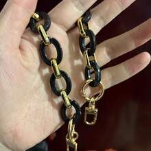 Colorful Acrylic Resin Bag Chain - Replacement Strap, Can Be Used As Decorative Chain, Bag Chain, Strap, Suitable For Commuting, Dating, Casual And Other Various Outfit Scenarios - Gold - View 16