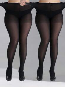 Women's Fashion Sexy Core-Spun Yarn Pantyhose One Pair - Black - View 9