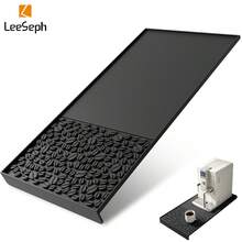 L LEESEPH حصيرة قهوة من السيليكون - حصيرة بار القهوة 24" * 12" لسطح الطاولة، وسادة محطة المطبخ ملحقات مناسبة تحت آلة القهوة أو الجهاز، حصيرة تجفيف الأطباق، حصيرة آلة القهوة المقاومة للحرارة للمنزل والمكتب والمقهى وأدوات المطبخ - متعدد الألوان - مشاهدة 9