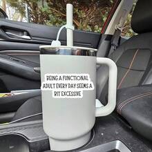 1/2/5 Pcs "BEING A FUNCTIONAL ADULT EVERY DAY SEEMS A BIT EXCESSIVE" Vinyl Stickers, Compatible For Hydroflasks, Laptops, Mugs & Planners, Cute, Funny, Quirky Sassy Decals With Peel & Stick Application - A - View 5