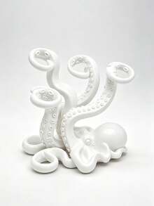 1pc Octopus Shaped Bathroom Storage Rack, Countertop Organizer, Makeup Brush Holder, Octopus Toothbrush Holder, Storage Decor, Also Suitable For Pens/Digital Products/Kitchen Supplies, Bathroom Essential - Multicolor - View 3