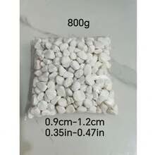 0,5-0,9 cm Piedras de río blancas naturales con forma asimétrica, piedras decorativas con acabado mate, adecuadas para plantas de interior, relleno de jarrones, acuarios, suculentas - Blanco - Ver 13