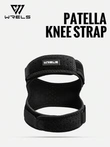 1 Pair Adjustable Children's Knee Pads, Dual-Side Patella Straps, Knee Support, Football Accessories, Basketball Sports Knee Gear - Black - View 7