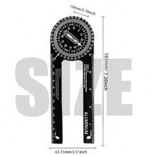 New 0-360° Precision Measuring Tool With Angle/Degree Scale, 360° Heavy-Duty Aluminum Alloy Protractor, Suitable For Woodworking, DIY Woodworking, Bevel Guide, And Angle Cutting Positioning Tool For Wood And Plastic Materials - A - View 7
