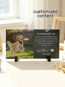 Personalized Pet Memorial, Customized Pet Memorial Stone, Pet Tombstone With Photo, Pet Tombstone, Pet Memorial Gift, Dog Sympathy Gift - Multicolor - View 1