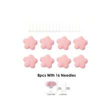 8Pcs Flower Quilt Holder One Key To Unlock Bed Sheet Duvet Cover Fastener Clips Anti-Slip Blanket Buckles Comforter Fixer Pins - Dusty Pink - View 5