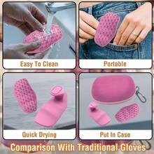 3-Piece Grip Strength Trainer Set - Includes 2 Non-Slip Pads And Zipper Storage Bag, Cute Fitness Gift For Women, Suitable For Home Gym And Post-Workout Recovery - Multicolor - View 8