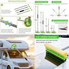 156cm Car Wash Mop Extendable Long Handle Cleaning Brush For Car Van Caravan Kit - A - View 6