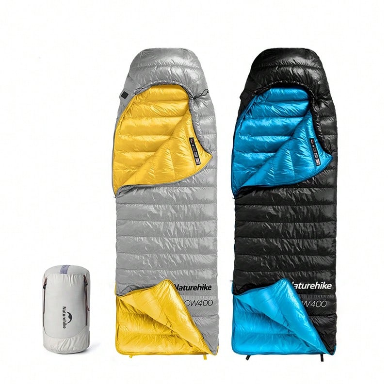 Naturehike Kantong Tidur Bulu Angsa 5-8°C, Cocok untuk Musim Gugur/Musim Dingin, Kantong Tidur Tahan Air Ultra Ringan Nilon 20D, 400g Bulu Angsa 650FP - A - View 1