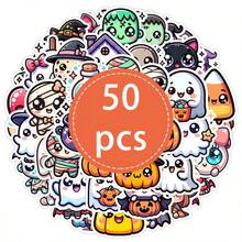 2-Piece Set 550 Stickers, Christmas & Halloween Stickers. High-Quality Self-Adhesive Christmas Stickers, Suitable For Holiday Decoration | Durable Adhesive Stickers, Perfect For Halloween Party Favors, Gift Wrapping, Envelope Sealing And Classroom Decoration. - View 2