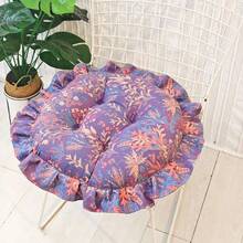1 buah Bantal Kursi Bulat/Persegi dengan Tepi Bergelombang dan Motif Bunga, Bantalan Kursi Serbaguna Lembut yang Dapat Dicuci, Bantalan Sandaran, Bantalan Kursi Tebal dan Lembut, Cocok untuk Penggunaan di Rumah dan Kantor - Beraneka warna - View 12