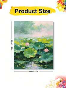 DIY Lotus Flower Digital Oil Painting, Relaxing Handmade Art Gift, Suitable For Adult Beginners Canvas Oil Painting, Home Decor Wall Art, Acrylic Paint Holiday Gift - Sets - View 11