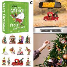 The Grinch 3pcs Creative Christmas Countdown Blind Box Green Monster Christmas Tree Hanging Ornament Christmas Blind Box - Multicolor - View 9