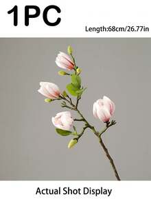 1/3 Pcs Artificial Magnolia Branches, Light‑Luxury Home Decor Floral Arrangement With Realistic Touch. The Magnolia Petals Are Constructed From High‑Quality Silk Fabric,. No Maintenance Required, Perfect For Multiple Application Scenarios. - Multicolor - View 9